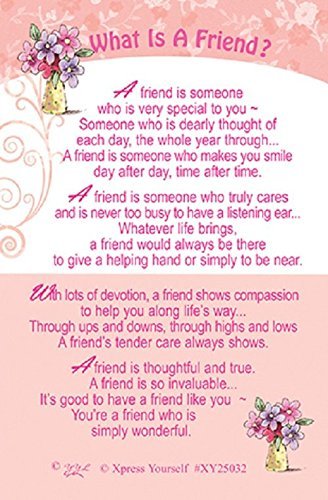 What Is A Friend? Friendship Keepsake Card