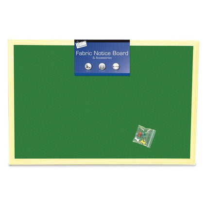 Large Fabric Notice Board  600 x 800mm With Accessories Assorted