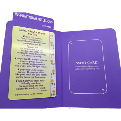 Today,I Said A Prayer For youSentimental Keepsake Wallet / Purse Card...