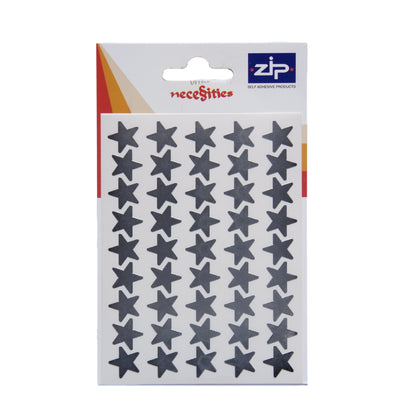 Pack of 135 Stars Silver Labels
