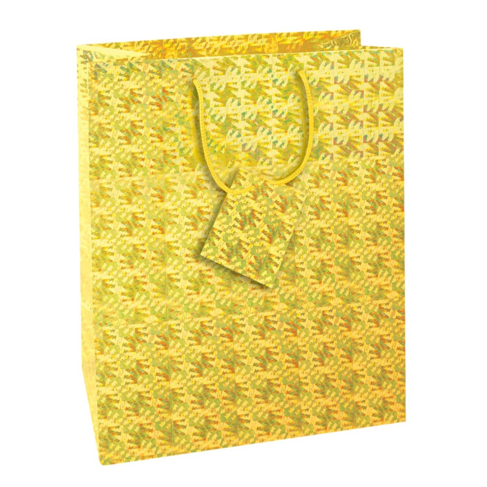 Pack of 12 Large Assorted Coloured Holographic Gift Bags