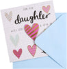 For You Daughter Love Flitters Design Open Greeting Card
