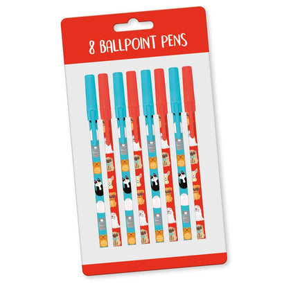 Pack of 8 Purrfect Pets Stick Ballpoint Pens