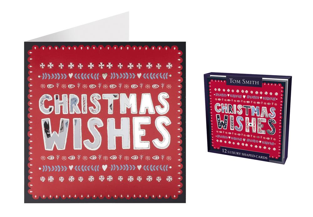 Pack of 12 Luxury Design Christmas Wishes Cards