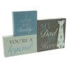 MDF Mantel Plaque Tie Design 3D Letters My Dad My Hero