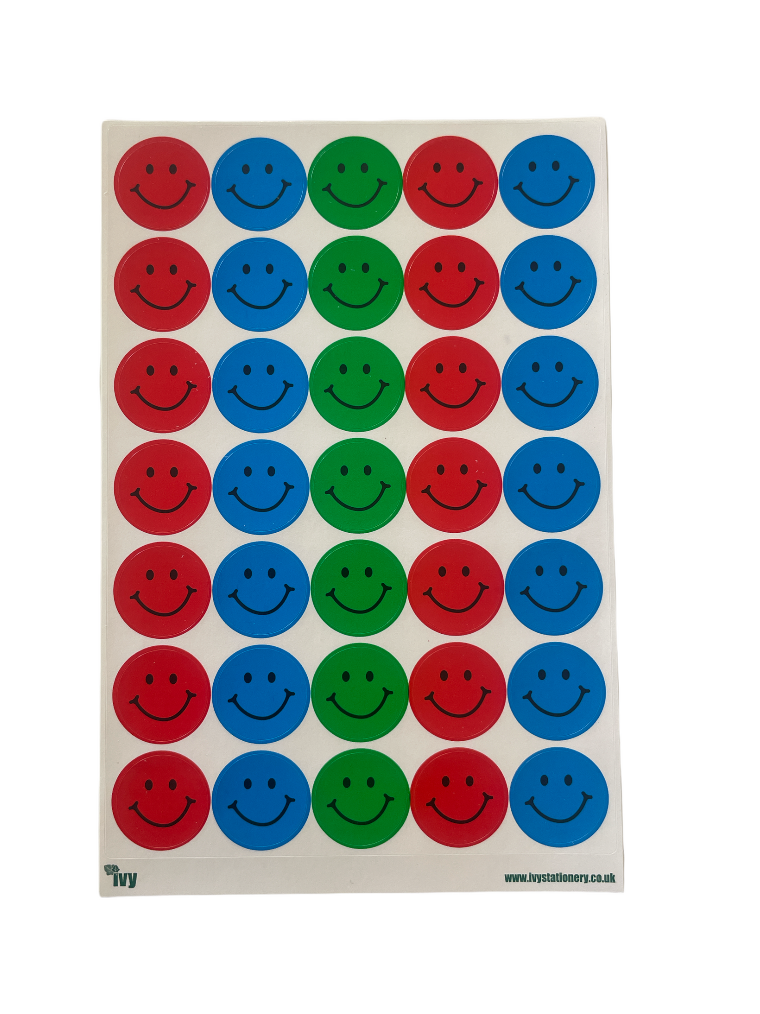 Pack of 420 24mm Assorted Colour Smiley Faces Stickers
