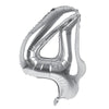 Giant Foil Silver 4 Number Balloon