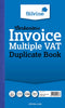 Carbonless Duplicate Multiple VAT Invoice Book 8.25"x5" (210 x 127mm)