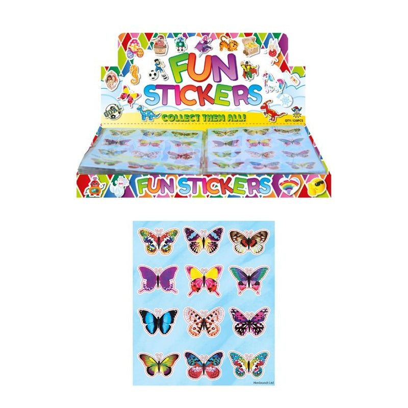 Sheet of 12 Butterfly Stickers