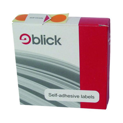 Blick Labels in Dispensers Round 19mm Orange (Pack of 1280)