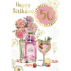 Open Female 50th Celebrity Style Birthday Card