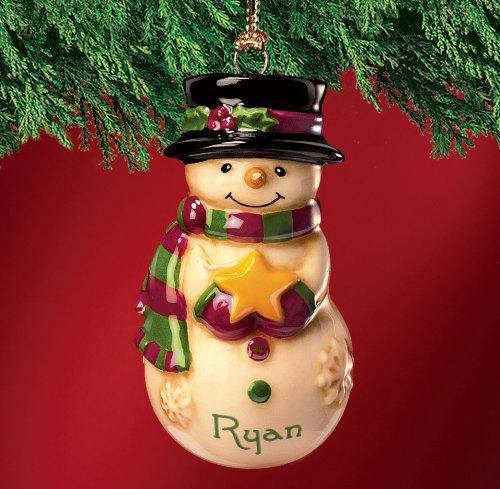 personalised Snowman - Christmas Decorations - Gift Ornament - Ryan