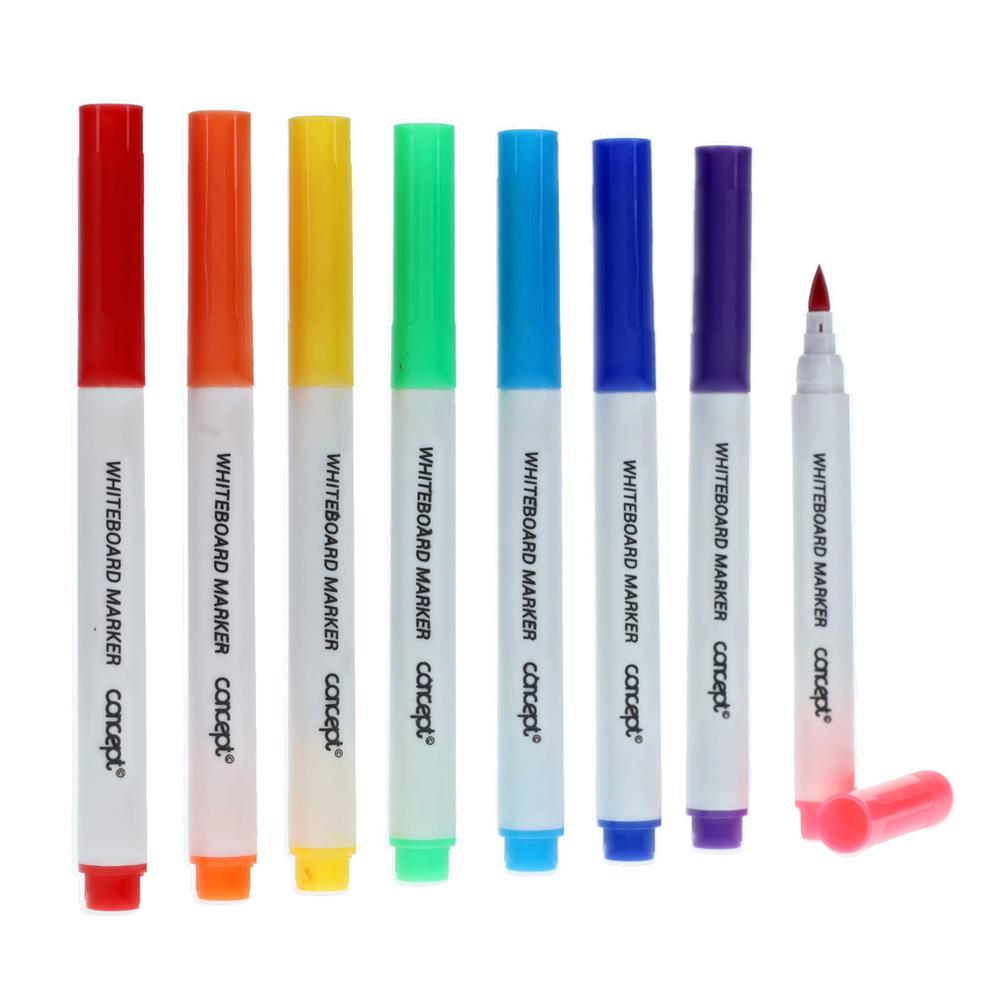Pack of 8 Assorted Whiteboard Markers by Concept