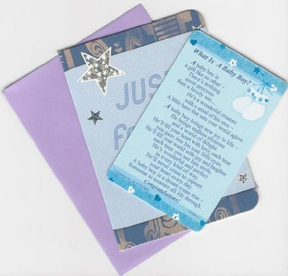 Sentimental Wallet / Purse Card What is a Baby Boy? New Baby Christening
