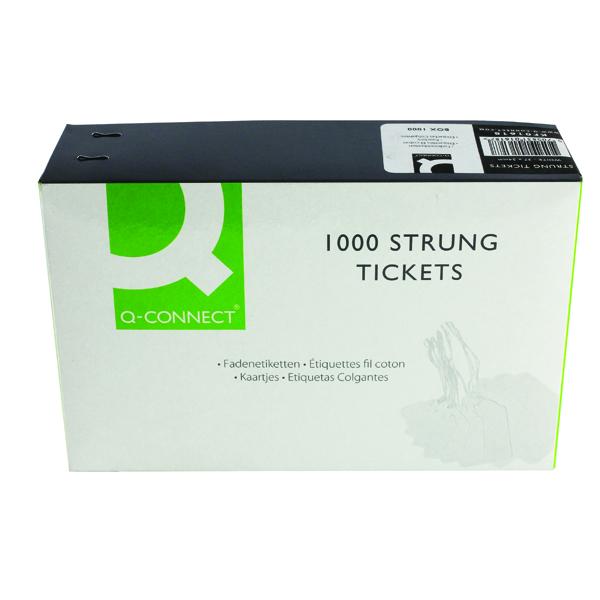 Strung Ticket 37x24mm White (Pack of 1000) KF01618
