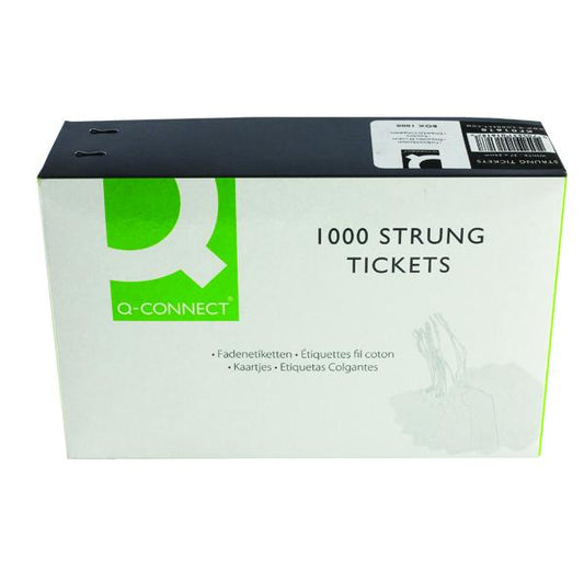 Strung Ticket 37x24mm White (Pack of 1000) KF01618