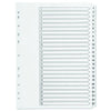 1-25 Index Multi-Punched Reinforced Board Clear Tab A4 White