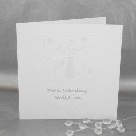 Pearl Wedding Anniversary Invitations - Pack of 5