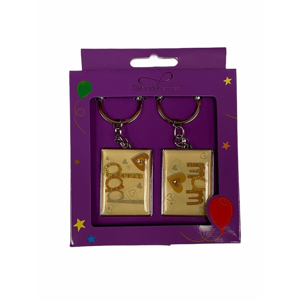 Talking Pictures More Than Words Set Square Keyring Mum and Dad– Choice ...