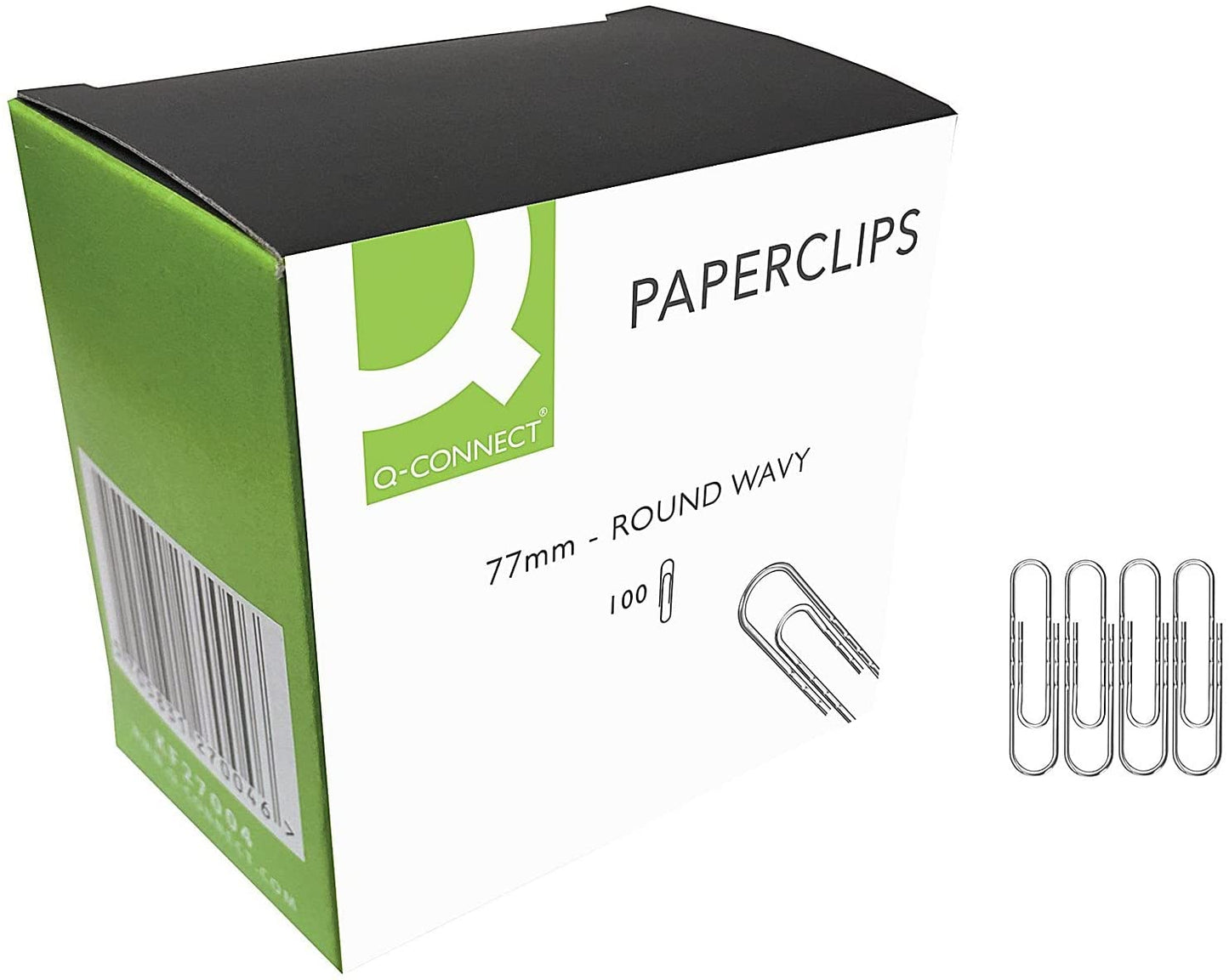 Q-Connect Paperclips Wavy 77mm (Pack of 100)