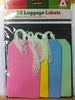 Pack of 30 Assorted Colour 75x135mm Luggage Tags