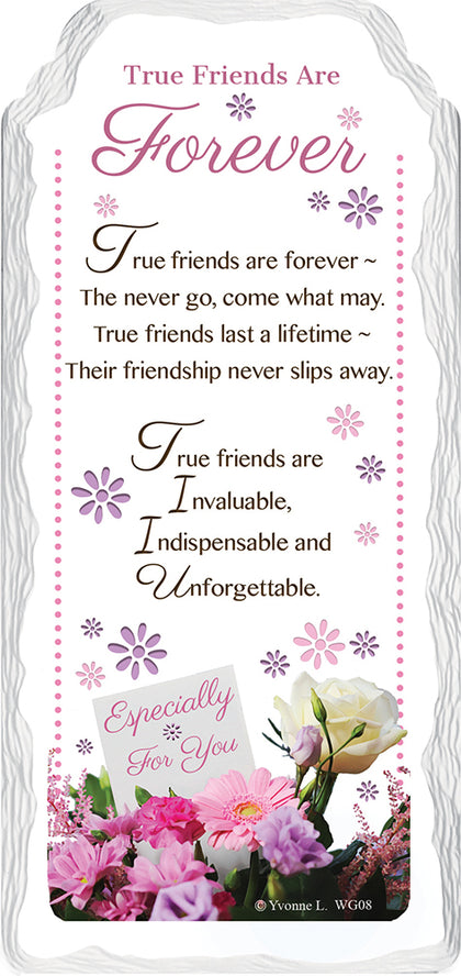 True Friends Are Forever Sentimental Handcrafted Ceramic Plaque