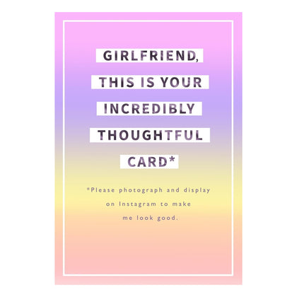 Mascara Design Girlfriend Open Greeting Card