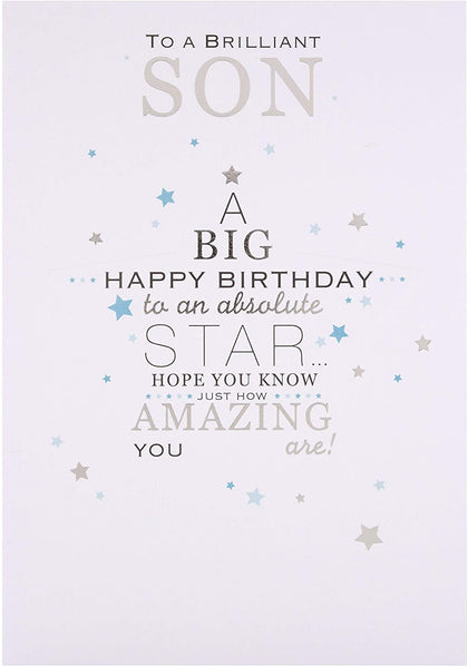 Son Birthday Card 'Star'
