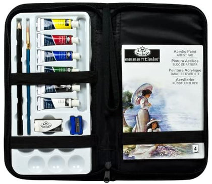 13 Pieces Essentials Keep & Carry Acrylic Painting Set In Case by Royal & Langnickel
