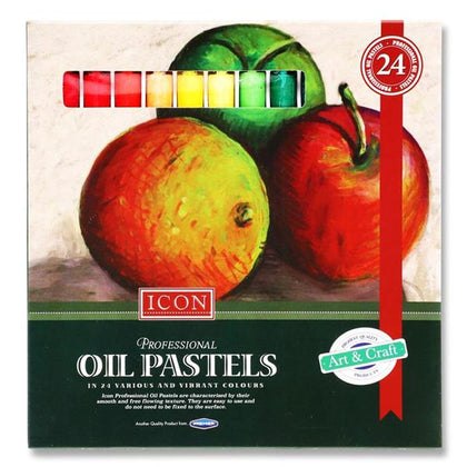 Box of 24 of Professional Oil Pastels by Icon Art