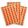 Fluorescent Red Stars Self Adhesive Stickers