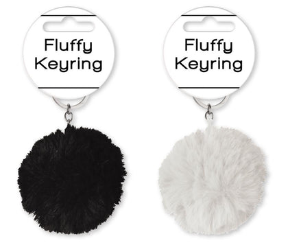 Spots And Stripes Fluffy Key Ring
