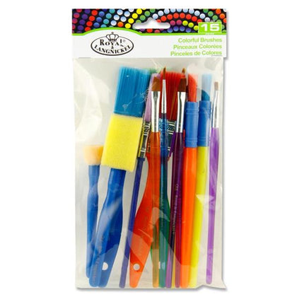 Pack of 15 Colourful Brushes Set by Royal & Langnickel