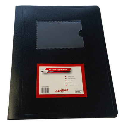 A5 Black Flexible Cover 10 Pocket Display Book