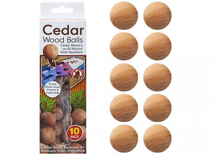 Pack of 10 Genuine Cedar Wood Balls