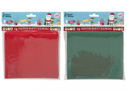 Pack of 24 2Ply Christmas Napkins