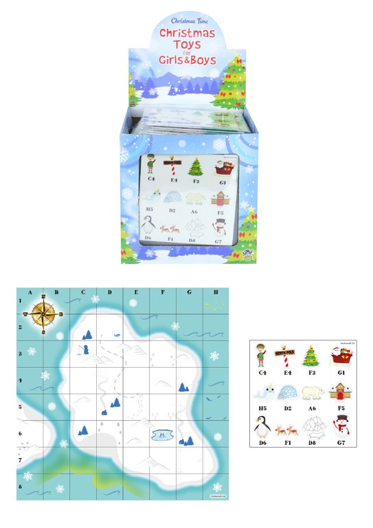 Christmas Treasure Map Game 19.5cm x 19.5cm