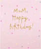 Embossed Text Design Mum Birthday Card "Blank"