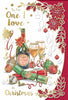 To The One I Love Gold Foil Finished Christmas Card