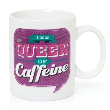 Back Chat 13 fl oz 369 ml The Queen of Caffeine Ceramic Mug