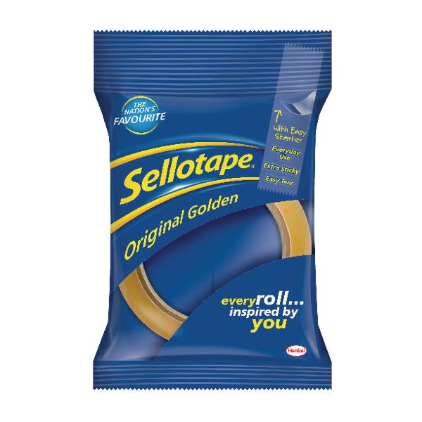 Sellotape Original Golden Tape 18mmx66m (Pack of 16) 1443252