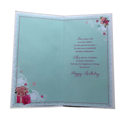 Happy Birthday 100 Today! Open Female Soft Whispers Card