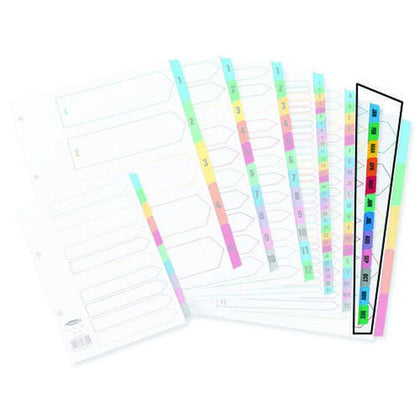 Concord Index Jan-Dec A4 White with Multicoloured Tabs 02401/CS24