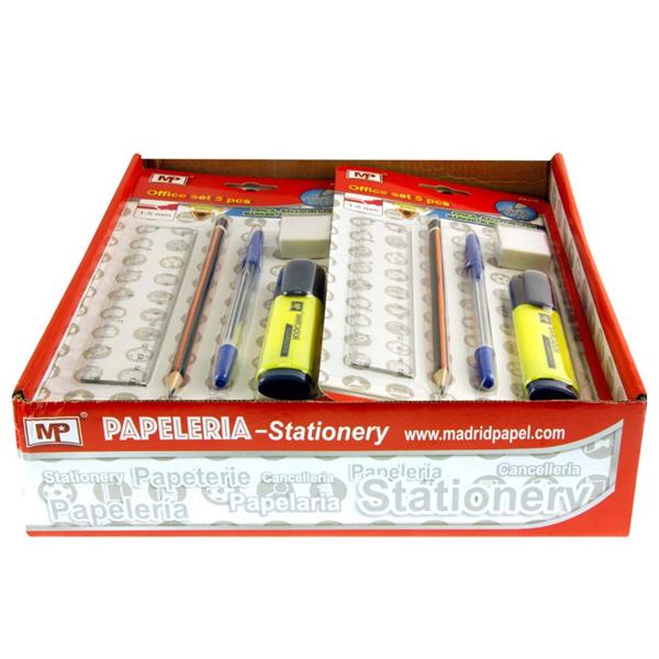 Pack of 5 Piece Office Stationery Set by Papeleria