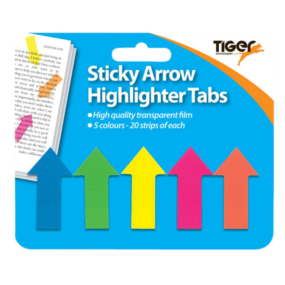 Tab. Highlight Indicator Line 100 Sticky Arrow Highlight Tabs– Choice Wholesale
