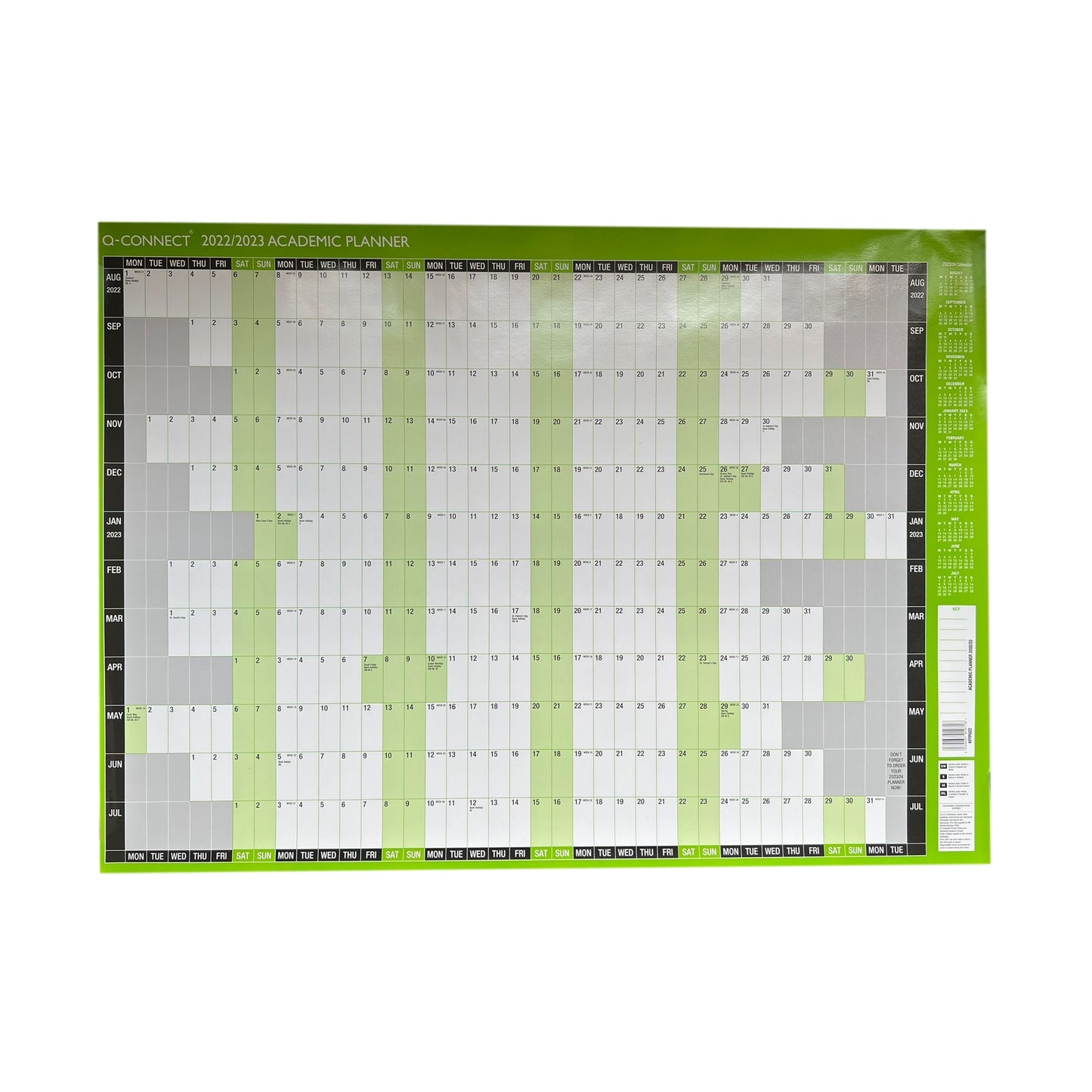 2024/2025 A1 Academic Wall Planner with Pen and Stickers (KFFPU24)