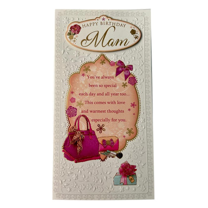 Happy Birthday To Mam Soft Whispers Card