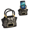 Sophia Handbag Shape Speakers Sound Enhancers - Black + Gold Sequins