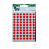 Pack of 490 8mm Red Round Sticky Dots