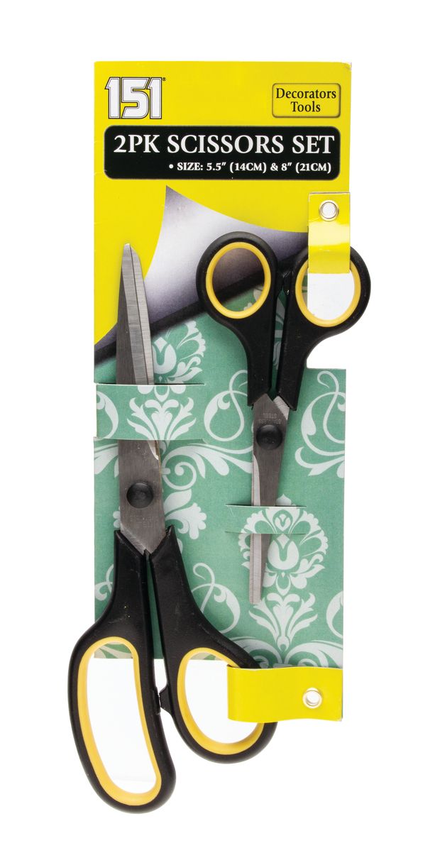 Scissors with Plastic Handle (2 Pack)